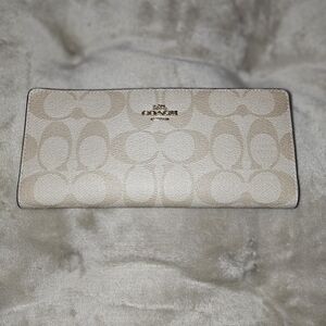 Coach Beige Signature Wallet